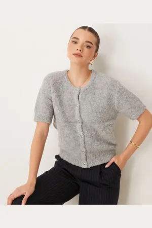 Gina Tricot Cardigan med korte ærmer og tekstur i superblød strik