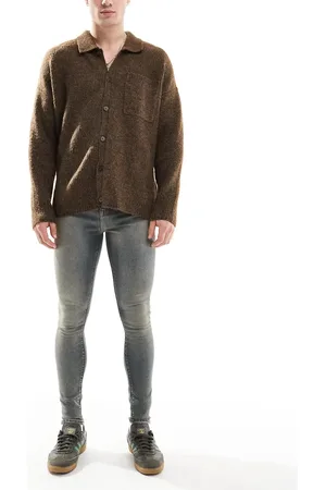 ASOS Vasket mørkeblå spray-on-jeans med power-stretch