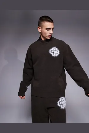 The Couture Club Striktrøje med loddent emblemlogo - Del af sæt