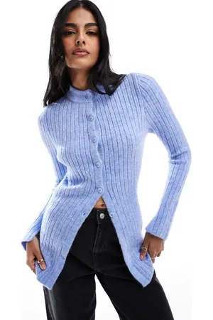ASOS Ribstrikket longline-cardigan med rund hals