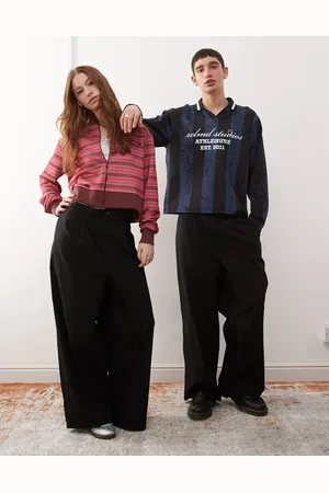 Reclaimed Unisex - Sorte bukser i bermuda-stil