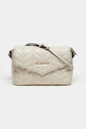 VALENTINO Valentino - Petal - Ecrufarvet crossbody-taske med kæderem og vatteringer-Neutral
