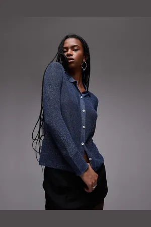 MANGO Blå cardigan