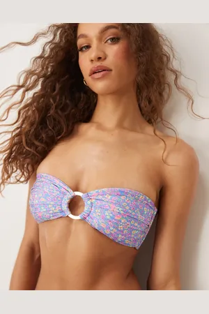 Kulani Kinis Bubblegum Blossom Shimmer - og stropløs bandeau-bikinitop