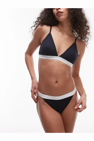 Tommy Hilfiger Trekantsbralette med hvidt logobånd