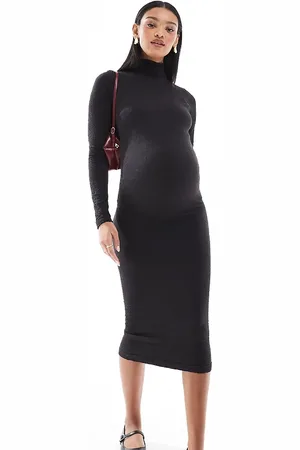Mama;licious Mamalicious Maternity - sømløs midikjole med tekstur