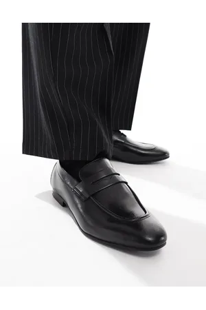 River Island Sorte loafers i ægte læder