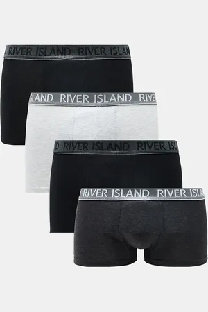 River Island Pakke med 4 par grå boksershorts