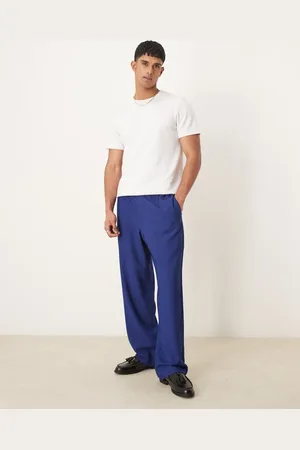 ASOS Elegante bukser med brede ben og elastisk talje-Brun
