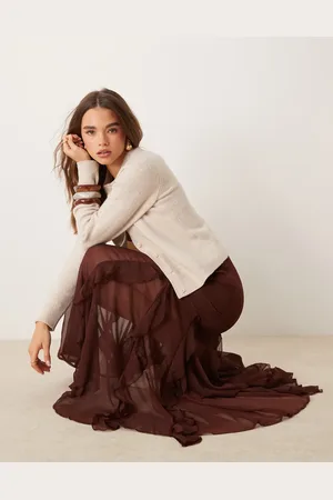 Miss Selfridge Maxinederdel med kileindsatser
