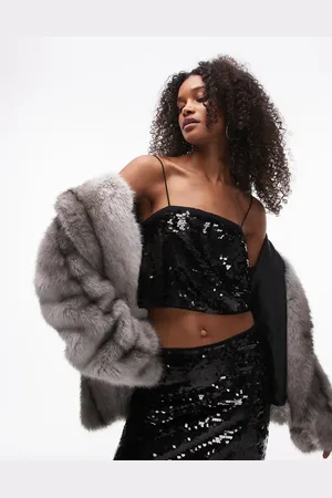 Topshop Bandeau-top med runde pailletter - Del af sæt