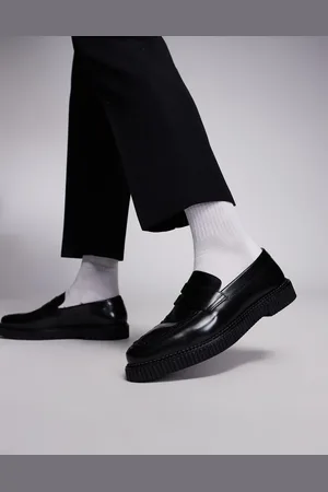 ASOS Creeper - Sorte loafers i læder