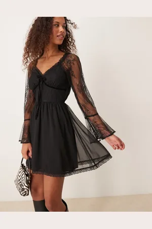 Miss Selfridge Minikjole i blonde- og chiffon-blanding