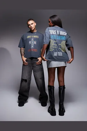 ASOS Unisex - oversized T-shirt med officielt Guns N
