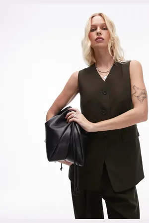 Topshop Mørkegrøn, figursyet og longline habitvest