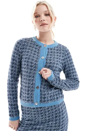 VERO MODA Strikket cardigan med pepitatern - Del af sæt