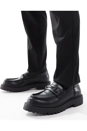 Pull&Bear Sorte loafers med metalkant