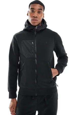 Ralph Lauren Hybrid-hættetrøje med gennemgående lynlås i polar-fleece - Del af sæt
