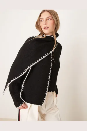Miss Selfridge Striktrøje med tørklæde-detalje og tungesting