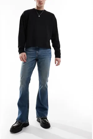 ASOS Stretch-jeans med svaj i mellemblå vask