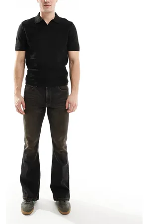 ASOS Forvaskede sorte jeans med svaj, stretch og brun toning