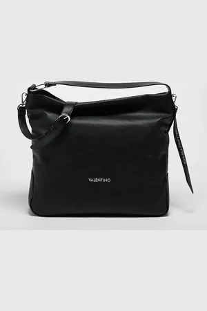 VALENTINO Valentino - Peonies - Sort løstsiddende oversized skuldertaske
