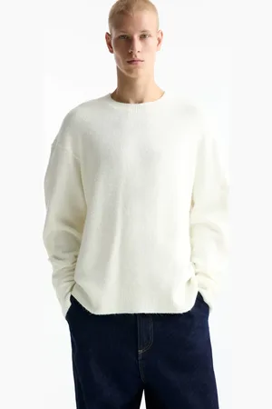 Pull&Bear Ecrufarvet trøje i vamst strik
