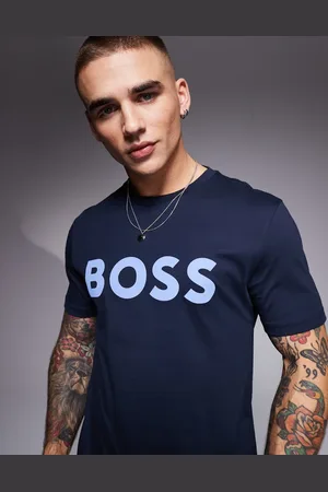 HUGO BOSS Thinking - T-shirt med stort logo på brystet i regular fit
