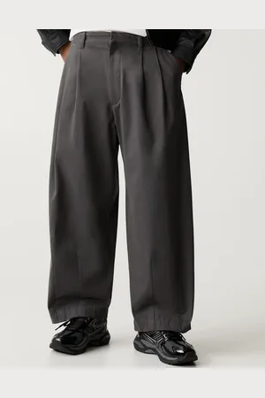 Pull&Bear Grå chinobukser med vide ben