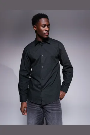 Armani Exchange Mørkegrøn skjorte med gennemgående logoprint