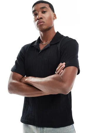 Pull&Bear Strikket poloskjorte