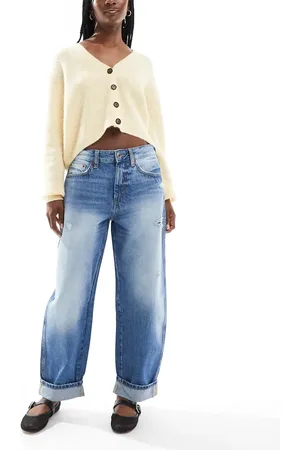 Pull&Bear Jeans med barrel-ben og mellemhøj talje