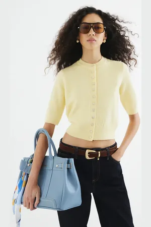 River Island Lysegul og kortærmet cardigan