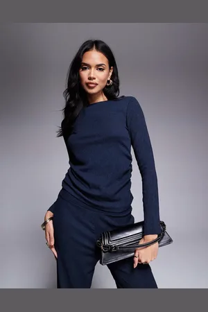 River Island T-shirt med lange ærmer og tekstur - Del af sæt