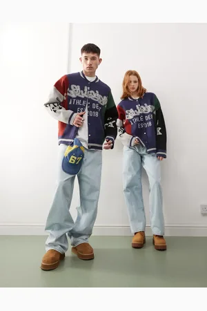 COLLUSION Unisex - bomber-jakke med opdelt design