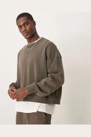 Abercrombie & Fitch Cropped sweatshirt med rund hals