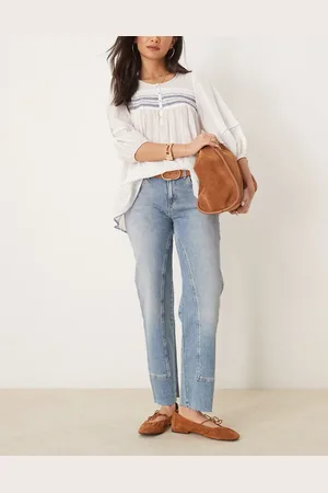 Free People Risk Taker - jeans med mellemhøj talje og lige ben