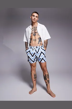 South Beach Badeshorts med chevron-mønster