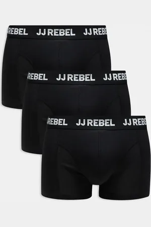 JJ Pakke med 3 par sorte boksershorts