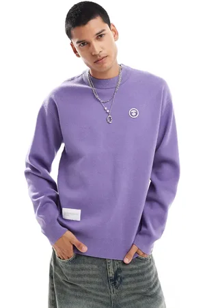 A Bathing Ape AAPE By A Bathing Ape - strikket trøje med logo og rund hals-Neutral