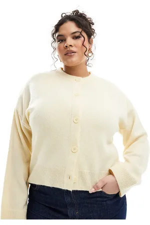 ASOS ASOS DESIGN Curve - Lysegul cardigan med rund hals