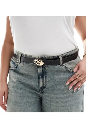 ASOS ASOS DESIGN Curve - Læderbælte med spænde med knudedesign