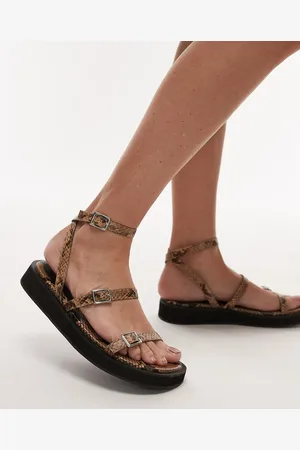 Topshop Jake - Sandaler med spænder og slangeprint-Multifarvet