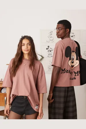 ASOS Støvet lyserød oversized unisex-T-shirt med stort 
