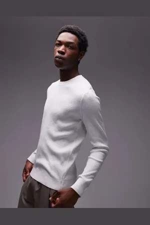 MANGO Ecrufarvet sweater med rund hals-Neutral