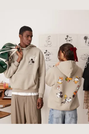 ASOS Mørk beige oversized unisex-hættetrøje 