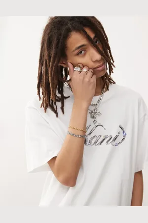 Karl Kani T-shirt med kromfarvet logo med isdesign