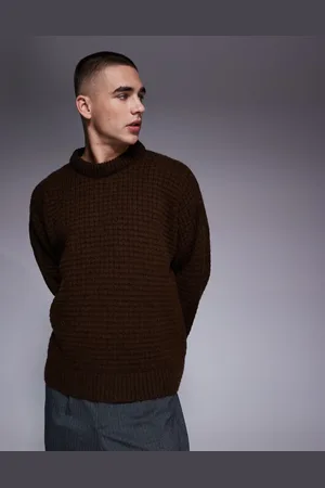 ASOS Strikket super-oversized trøje med rund hals og vaffeltekstur