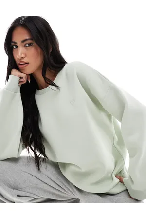 Miss Selfridge Mintgrøn og oversized sweatshirt med hjertebroderi