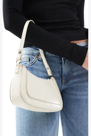 Pull&Bear Ecrufarvet skuldertaske-Hvid